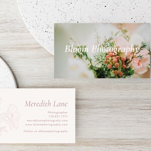 Pink Floral Business Card Template: Modern Artsy Design (Canva Template)