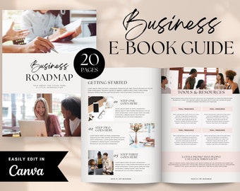 Plantilla de ebook empresarial: Guía minimalista en color rosa de Canva (20 páginas)