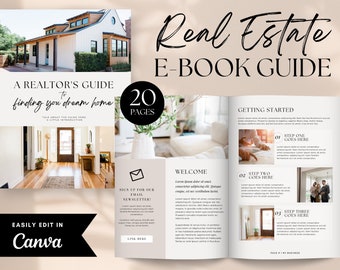 Real Estate Ebook Template Canva: Minimalist Realtor Marketing Guide (Digital Download)
