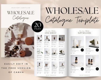 Wholesale Catalogue Canva Template: Minimalist Product Line Sheet (Digital Download)