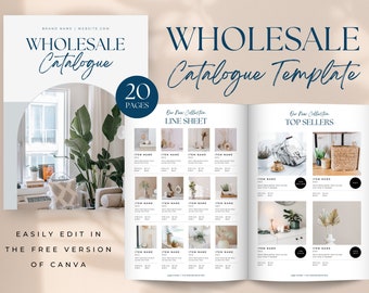 Canva Wholesale Product Catalog Template: Editable Line Sheet (Digital Download)