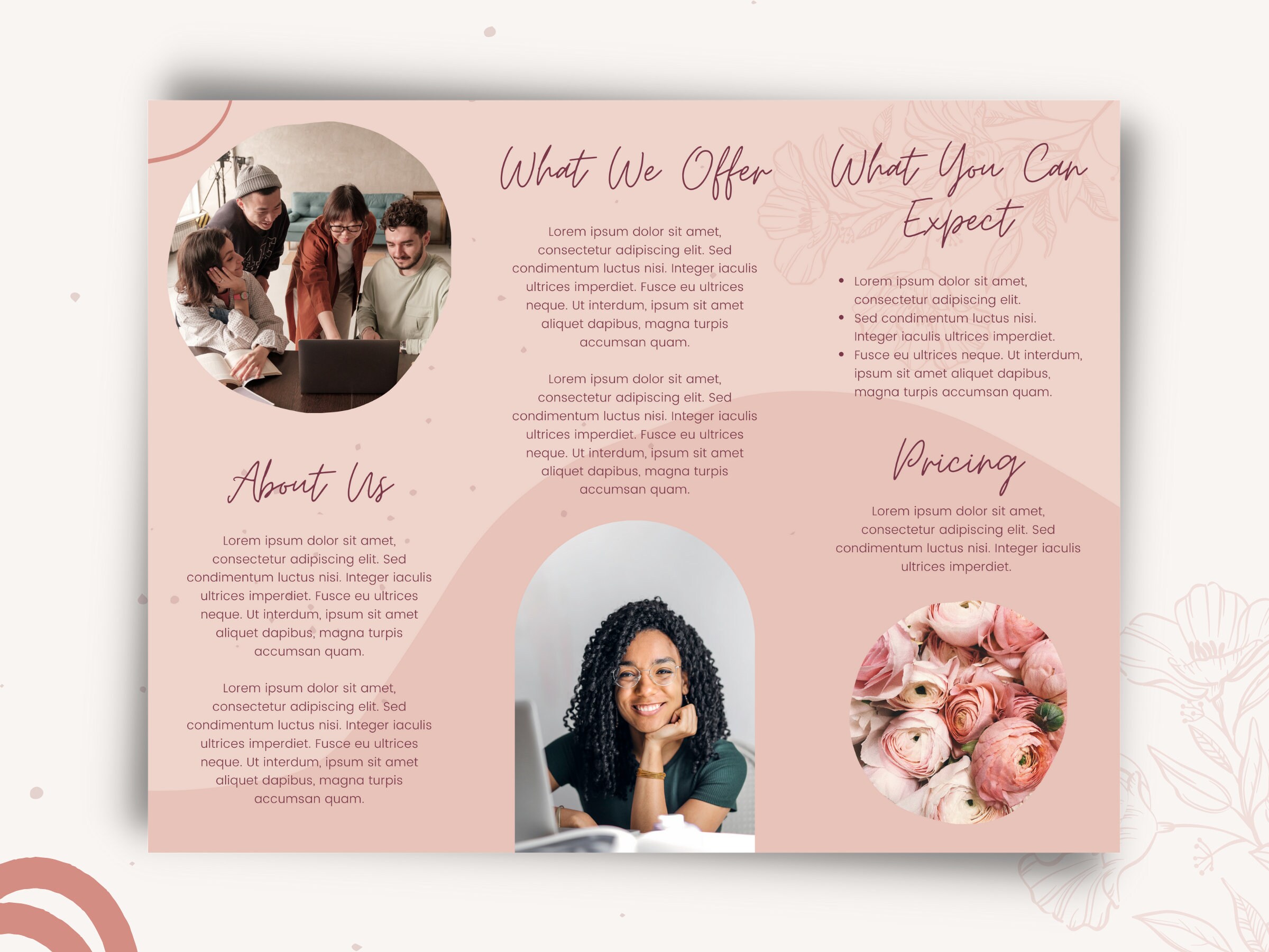 Editable Brochure Template, INSTANT DOWNLOAD, Canva Template, Printable ...