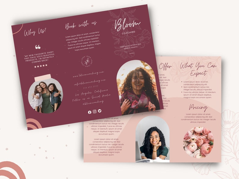 Editable Brochure Template, INSTANT DOWNLOAD, Canva Template, Printable ...