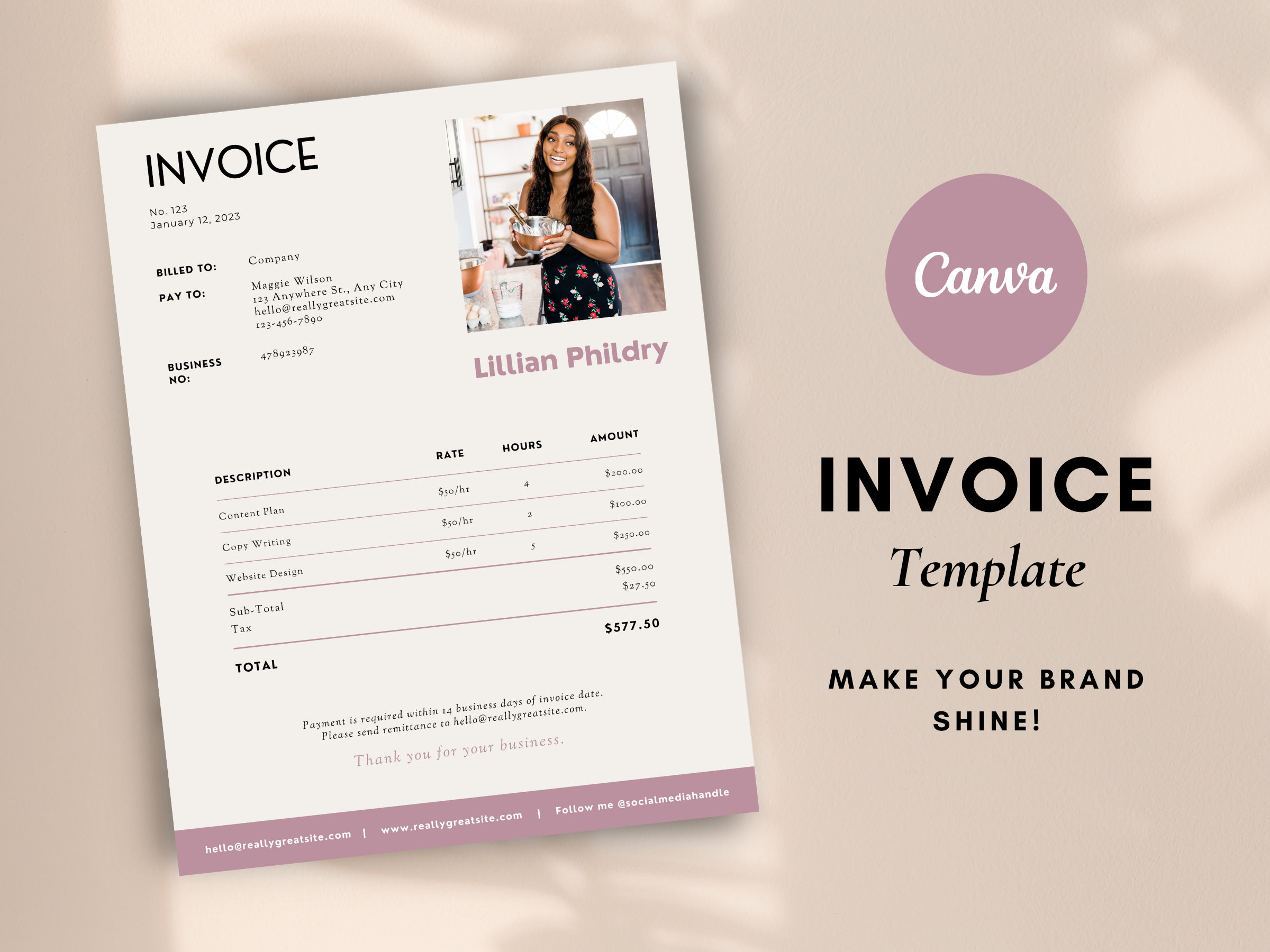 Mastercard Invoice Canva Invoice Template INSTANT DOWNLOAD Invoices for - Etsy