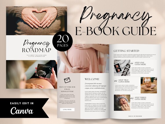 Pregnancy Coaching Ebook Template: Birth Plan Checklist, Canva Editable Workbook (Digital Download)