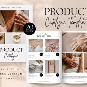 Jewelry Product Catalog Template: Minimalist Beige Boutique (Canva Editable)