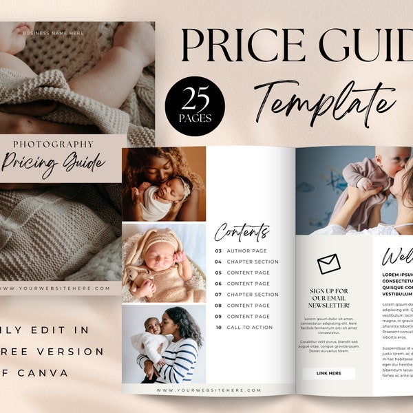 Maternity Price List Template Etsy