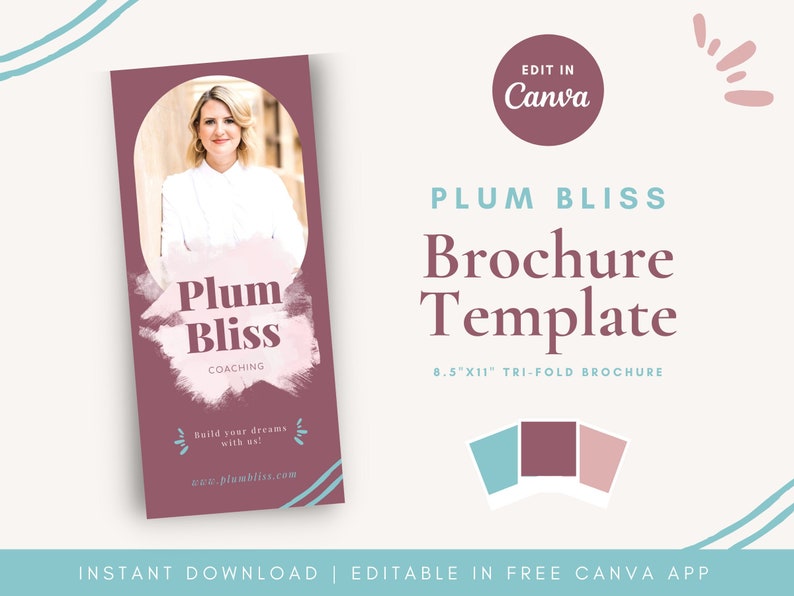 Editable Brochure Template INSTANT DOWNLOAD Printable - Etsy Canada