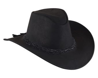 Handmade Leather Cowboy Hat: Western Style Outback Bush Hat