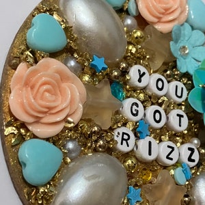 You Got Rizz, Kitsch Mixed Media Art, Kim Turner Art, Friendship ...