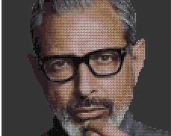 Jeff Goldblum Cross Stitch Pattern