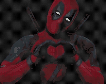 Deadpool Cross Stitch Pattern