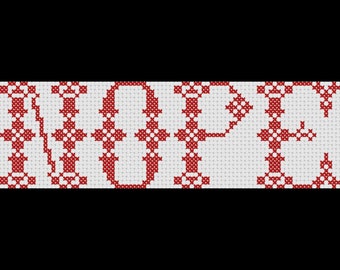 NOPE Cross Stitch Pattern