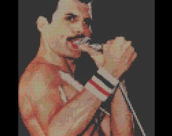 Freddie Mercury Cross Stitch Pattern #4
