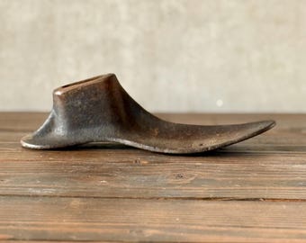 Vintage Cast Iron Cobbler's Shoe Last, Shoe Form, Shoe Mold