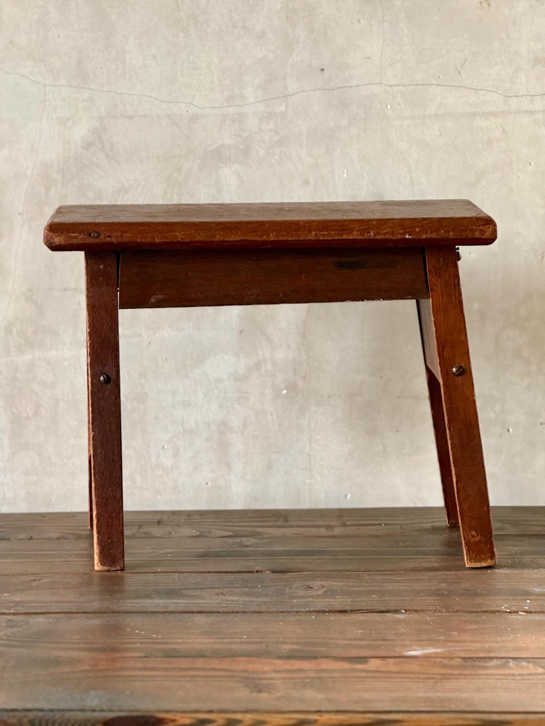 Vintage Wonky Wooden Step Stool - Etsy