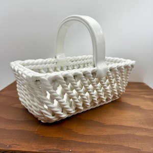 Vintage Midcentury Italian Faience Basket