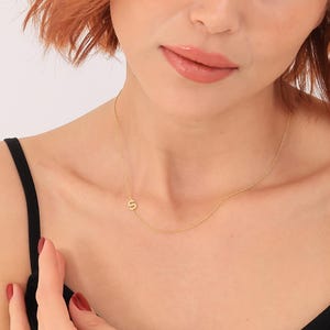 Sideways initial Necklace , Initial Necklace , Personalized Necklace, Letter Necklace, Personalized Gift, Mothers Day gifts, Gift for mother