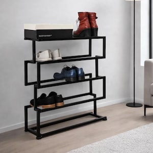 Metall-Schuhregal: Industrielles Flurregal, Loft-Style-Organizer Bild 1
