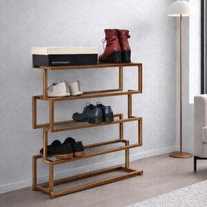 Metall-Schuhregal: Industrielles Flurregal, Loft-Style-Organizer Bild 2