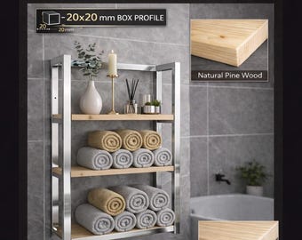 Toallero de pared con estante, organizador de baño moderno