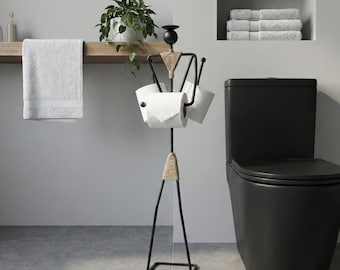 Cadeau pour nouvelle maison, Porte-papier hygiénique en métal, Porte-rouleau mural, Décoration de salle de bain