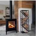Modern Metal Firewood Rack: Farmhouse Log Holder, Fireplace Accessory