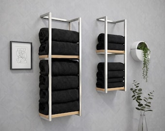 Toallero de pared, estante de baño moderno
