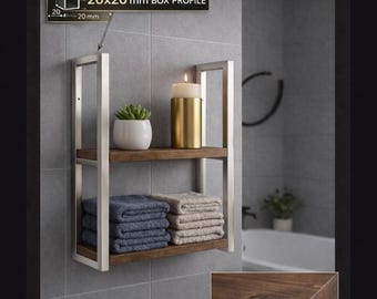 Toallero de pared con estante, organizador de baño moderno