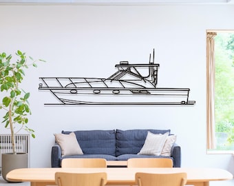 Tiara Yacht 3100 Metal Wall Art, Boat Decor