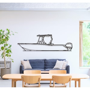 Northstar 292 Center Console Boat Metal Wall Art, Marine Decor, Lake House Sailing Art