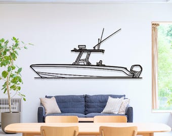 Boston Whaler 280 Outrage Boat Metal Wall Art, Luxury Boat Art, Boat Wall Decor, Sailing Ship Art, Lake House Wall Art, Fishing Boat Decor