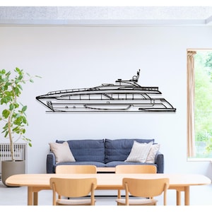Riva Corsaro 100 Boat Metal Wall Art, Luxury Boat Art, Boat Wall Decor, Sailing Ship Art, Lake House Wall Art,Fishing Boat Decor,Sailor Gift