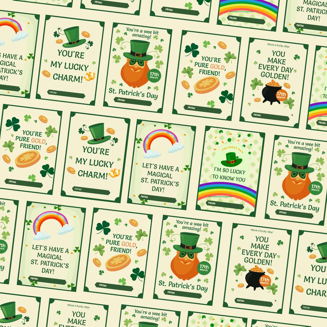 St. Patrick’s Day Cards for Kids - 18 Unique Designs | for Classroom ...