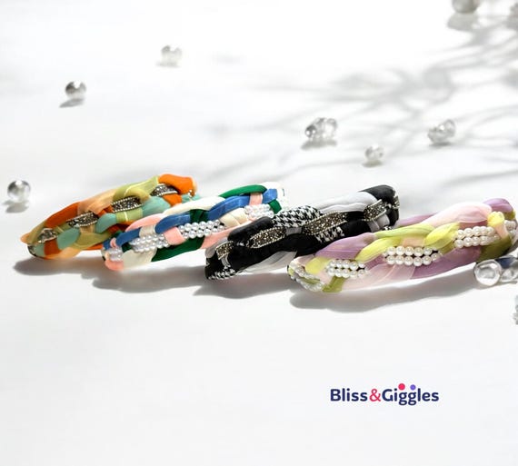 Rhinestone Braided Colorful Headbands Rhinestone Candy Color Sequins Hairband Colorful Bling  main image 4
