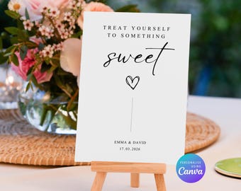 Cartello personalizzato per tavolo da dessert per matrimonio: decorazione modificabile per dolci (download digitale)