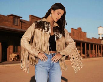 Vintage Suede Fringe Jacket, 70s Western Cowgirl Style - Etsy