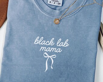 Black Labrador Retriever T-shirt, Comfort Colors Coquette Lab Shirt, Birthday Gift For Labrador Mom