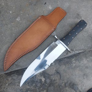 Handmade D2 Steel Bowie Knife: Full Tang Hunting & Survival Knife