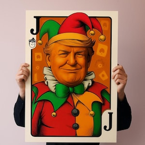 Placa "Sem Reis", Imprimir em Casa, Download Digital, Cartaz de Protesto, Donald Trump, Carta do Coringa