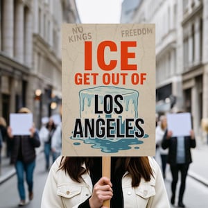 ICE Get Out Of [Your City] – Editable Poster, Protest Sign, Canva Template, No Kings, Digital Download