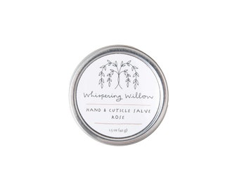 Rose Hand & Cuticle Salve - Natural, All Purpose Skincare - Made with Essential Oils