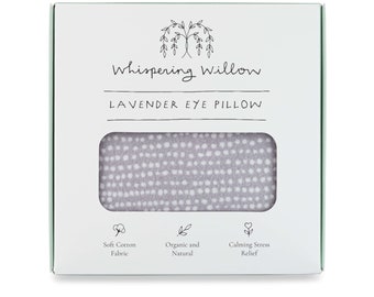 Tranquil Gray Lavender Eye Pillow |Heat Wrap | Self Care Gift for Her | Gift for Mom | Best Friend Gift | Thinking of You | Yoga Gift