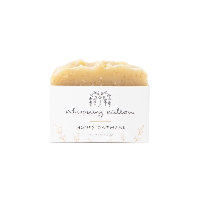 Honey Oatmeal All Natural Bar Soap Cold Process Soap Artisanal soap Handmade Soap Gift for Her Stocking Stuffer image 1