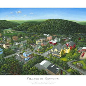 Village of Newtown - Limited Edition Print, signed by the artist