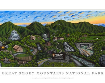 Great Smoky Mountains National Park - 10"x20", limited edition giclee print, signed and numbered by the artist