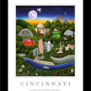 Cincinnati Painting - Limited Edition Print, signed by the artist, Giclee Print