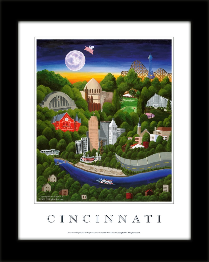 Cincinnati Limited Edition Print, Signed by the Artist Etsy