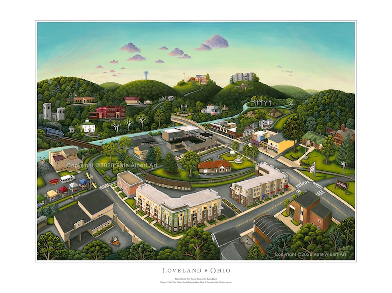 Loveland, Ohio Limited Edition, Signed & Numbered Giclee Print Etsy