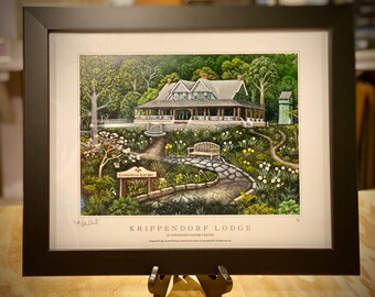 Krippendorf Lodge - Cincinnati Nature Center - Giclee print, signed by the artist